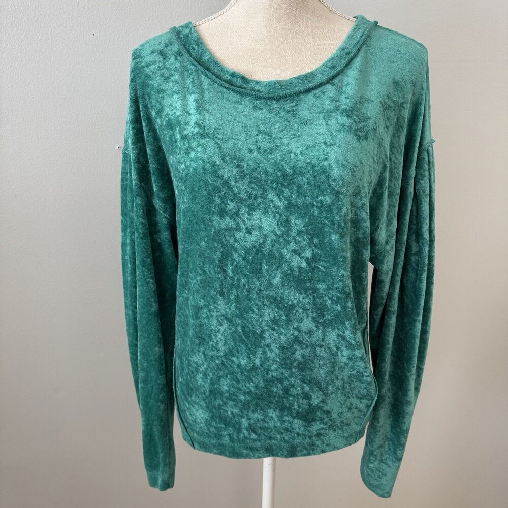 Free People Teal Crew Neck